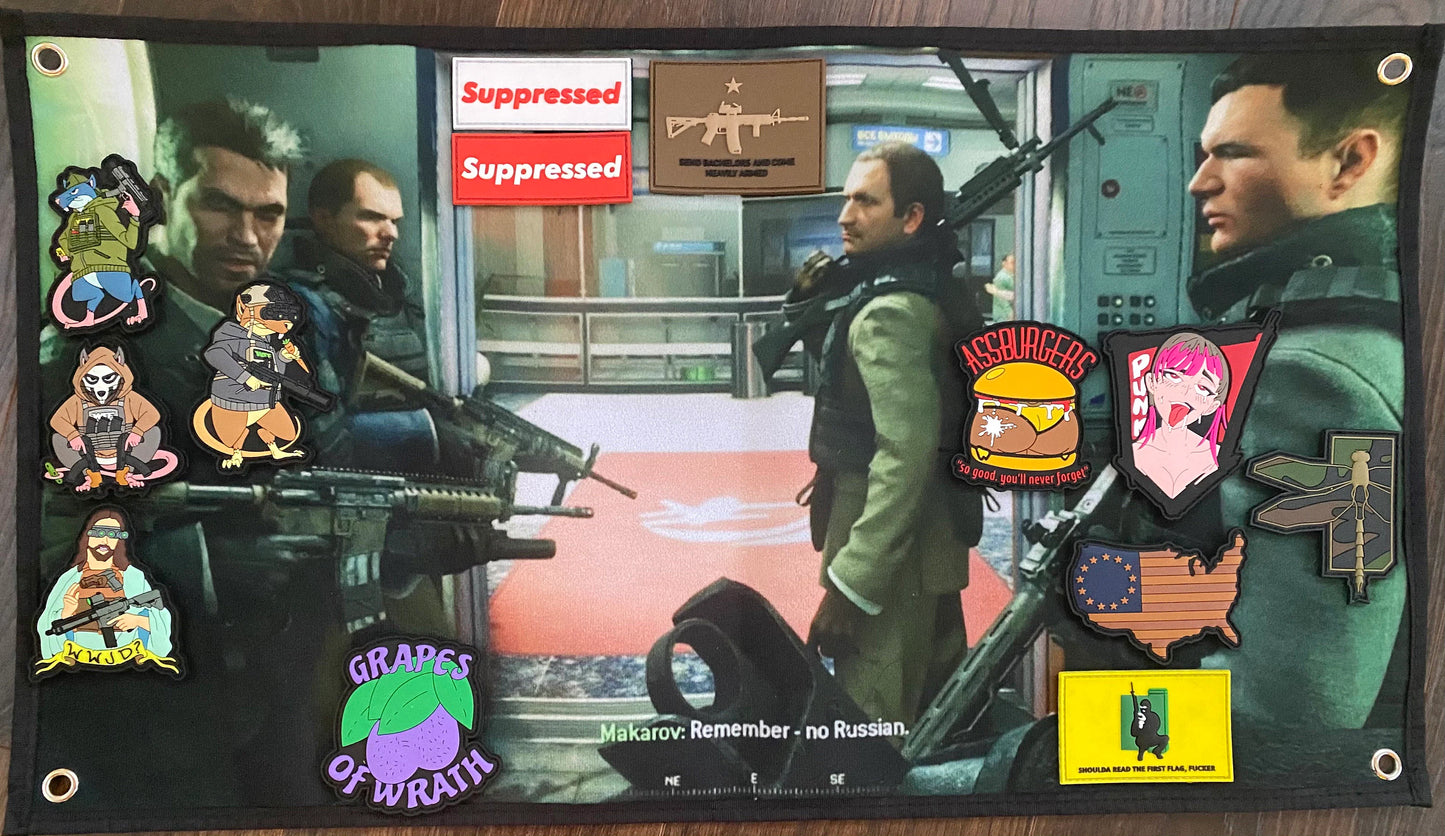 No Russian COD Patch Wall